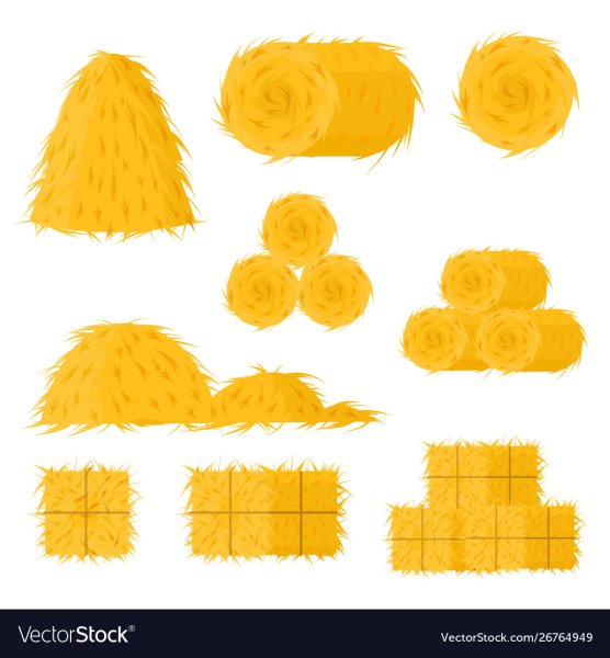 Стог сена вид сверху