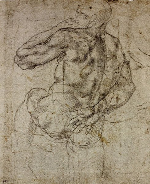 Микеланджело Давид набросок