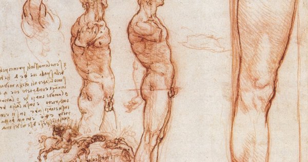 Рисунки Микеланджело сангина