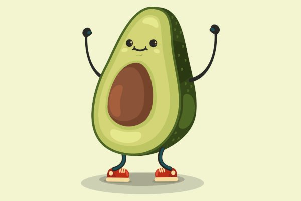 Авокадо мультяшный