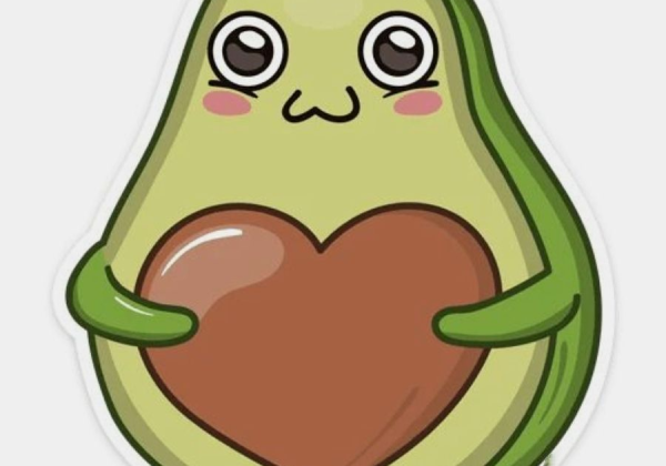 Авокадо мультяшный