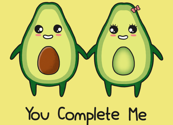 Авокадо мультяшные