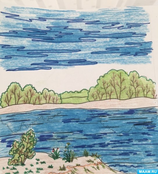 Нарисовать реку Обь