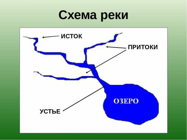 Схема реки Исток приток Устье
