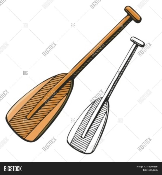 Весло нарисованное