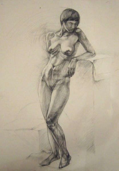 Рисунок женской обнаженки