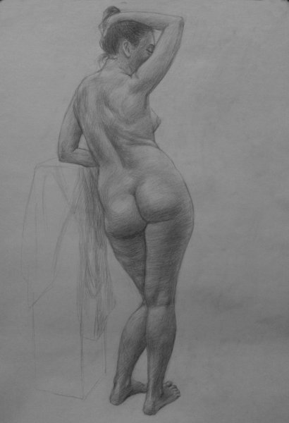 Рисунок женского тела ню