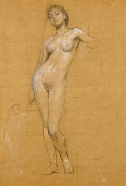 Рисование голой женщины с натуры