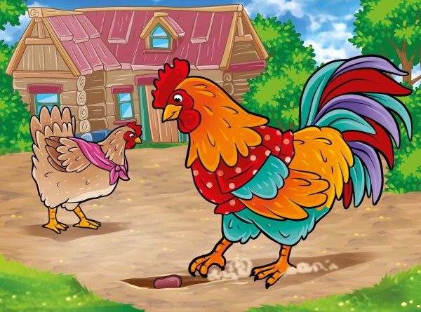 Сказки петух на обложке