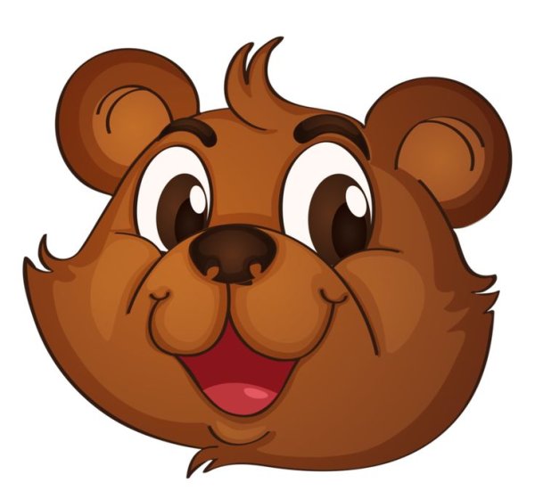 Очертания морды медведя