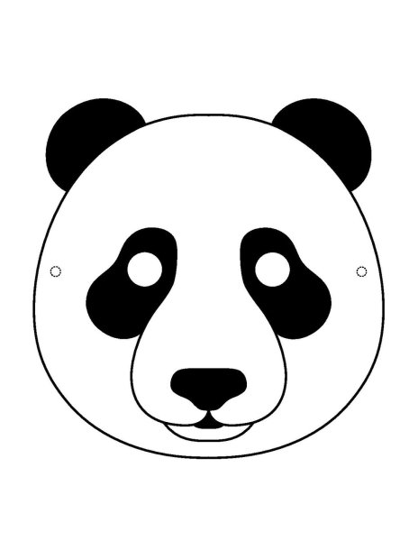 Медведь маска раскраска для детей