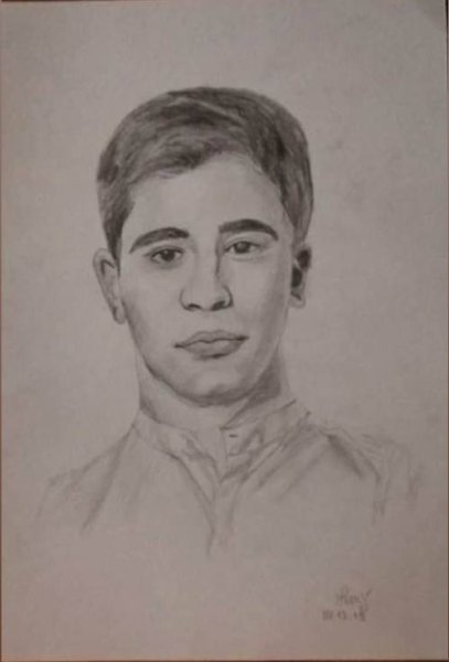 Рисунок карандашом Рамиль певец