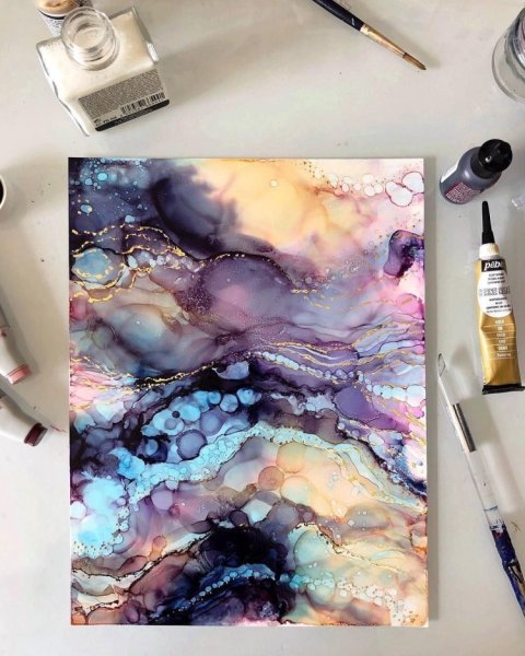 Техника рисования alcohol Ink