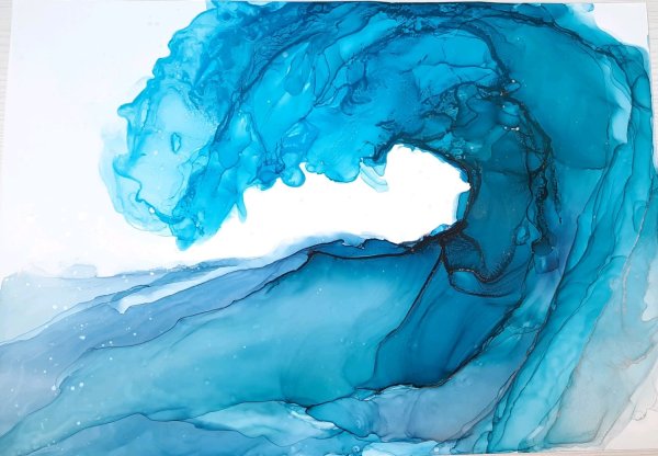 Абстракция спиртовыми чернилами