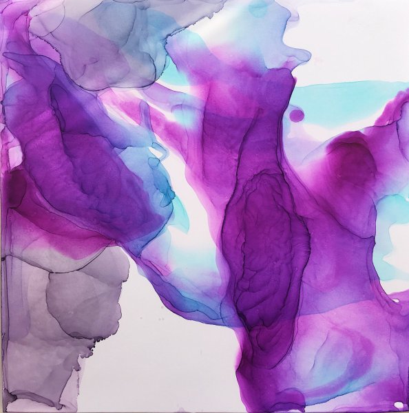 Абстракция спиртовыми чернилами