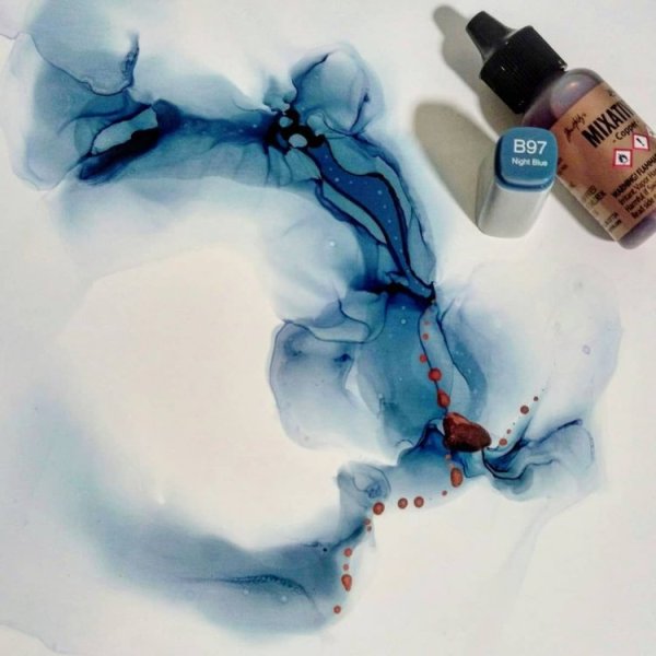 Акварель разводы