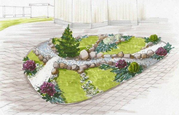 Альпийская горка дендроплан