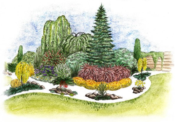 Эскизы ландшафтных композиций