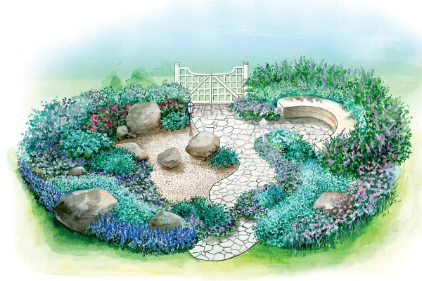 Каменистый сад схема