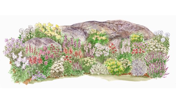 Схема рокария план