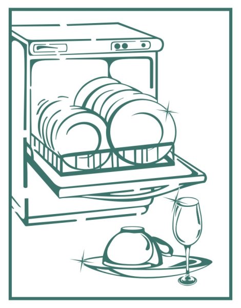 Распечатка посудомоечной машины