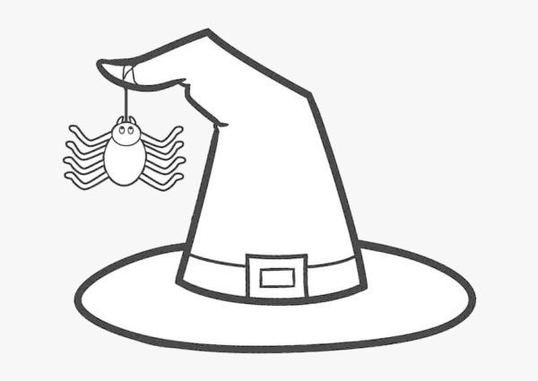 Рисунок на Хэллоуин для детей шляпа