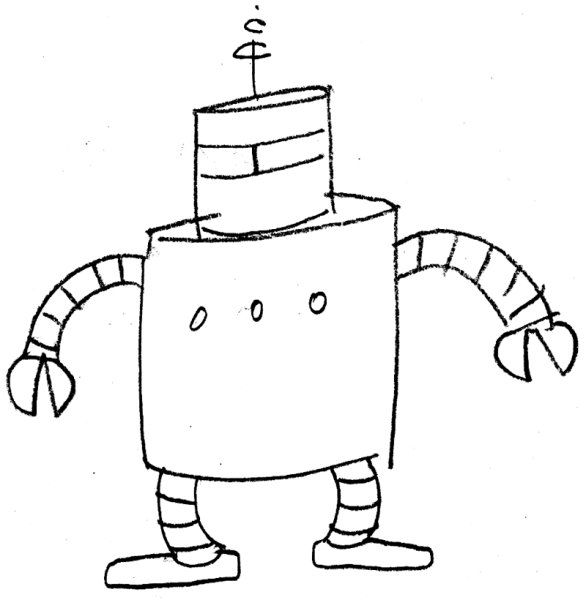 Робот ракета раскраска