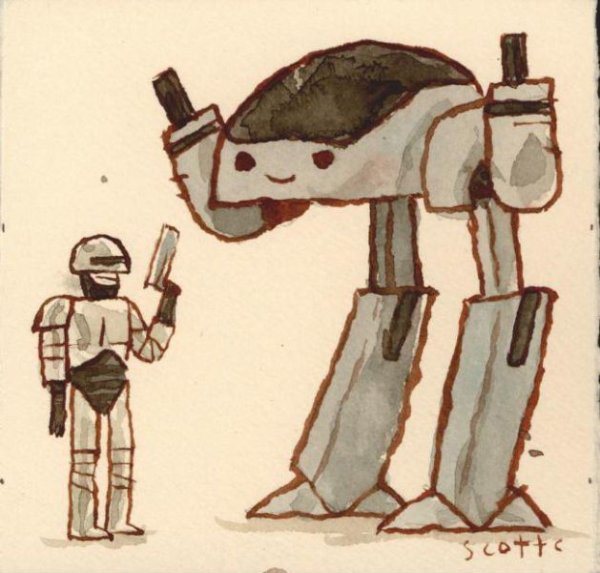 Нарисовать робота Валли