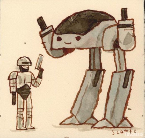 Рисунки роботов для срисовки