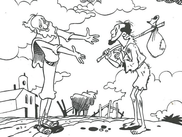 Блудный сын раскраска для детей