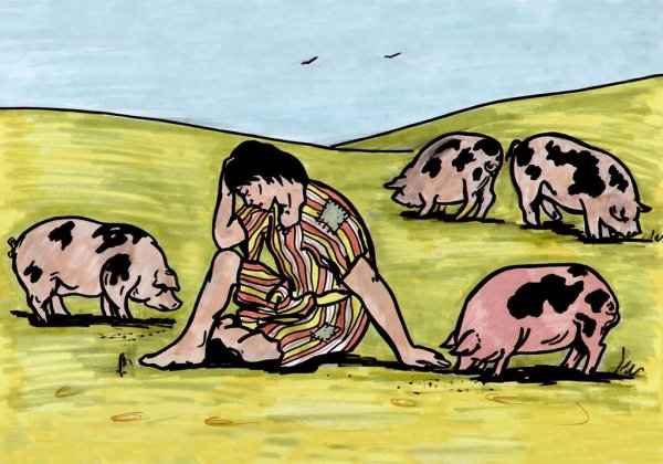 Блудный сын пасет свиней