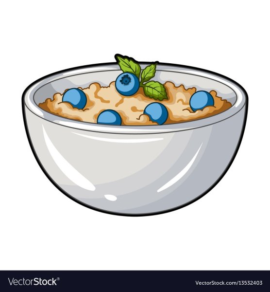 Тарелка с кашей мультяшная