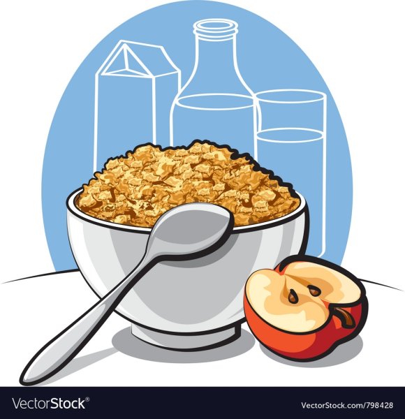 Иллюстрация еда каша