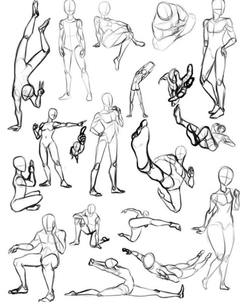 Позы человека для рисования