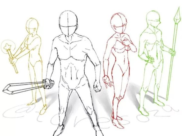 Позы человека для рисования