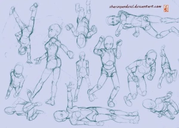 Туториал по рисованию поз человека