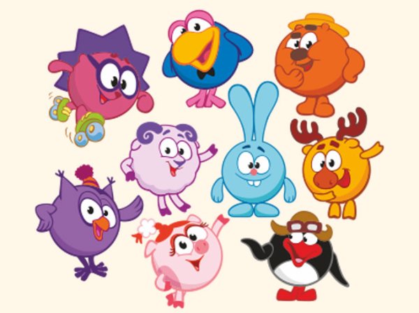 Смешарики картинки всех персонажей