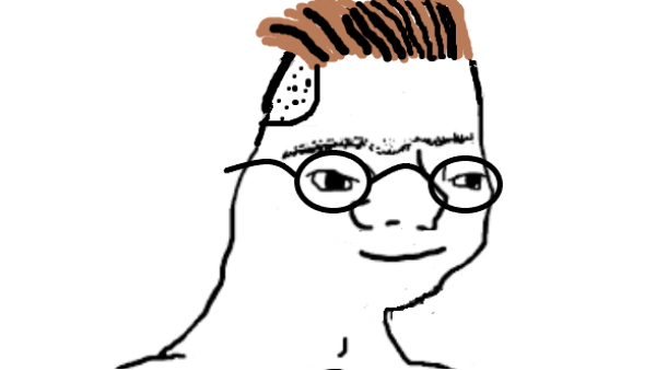 Мем в очках тупой