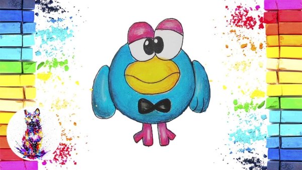 Смешарики рисунки для срисовки цветные