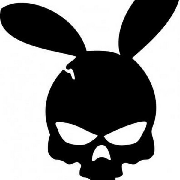 Скелет кролика тату