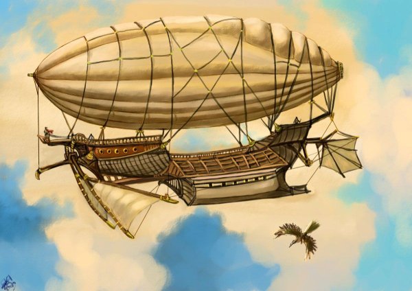 Корабль дирижабль стимпанк