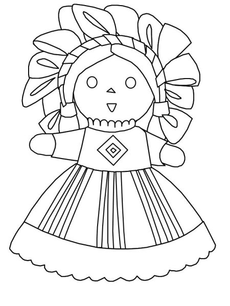 Кукла Масленица раскраска