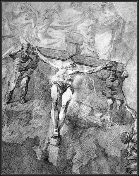 Девушка распятая на кресте