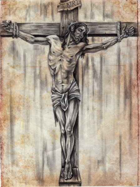 Девушка распятая на кресте