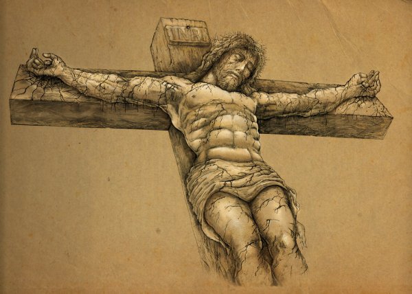 Татуировка Иисус Распятый на кресте