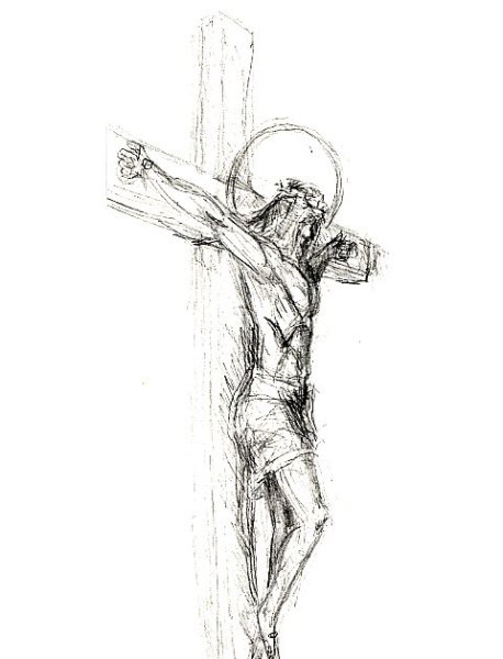Распятие Иисуса Христа рисунок