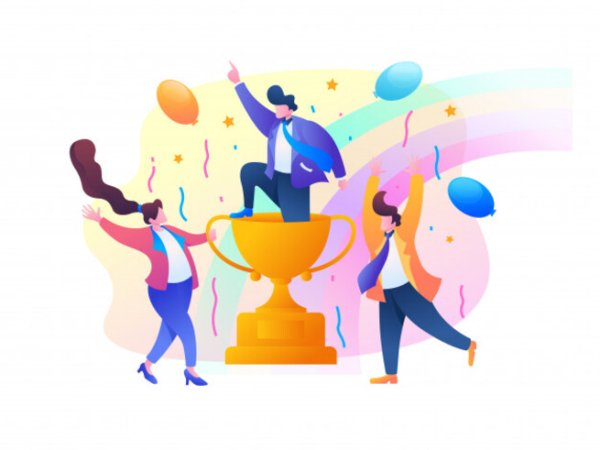 Победитель вектор