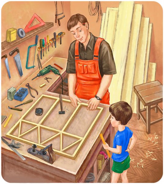 Столяр раскраска для детей