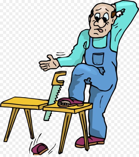 Плотник на прозрачном фоне