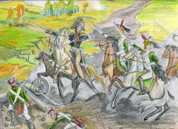 Детские рисунки Бородинское сражение 1812 года